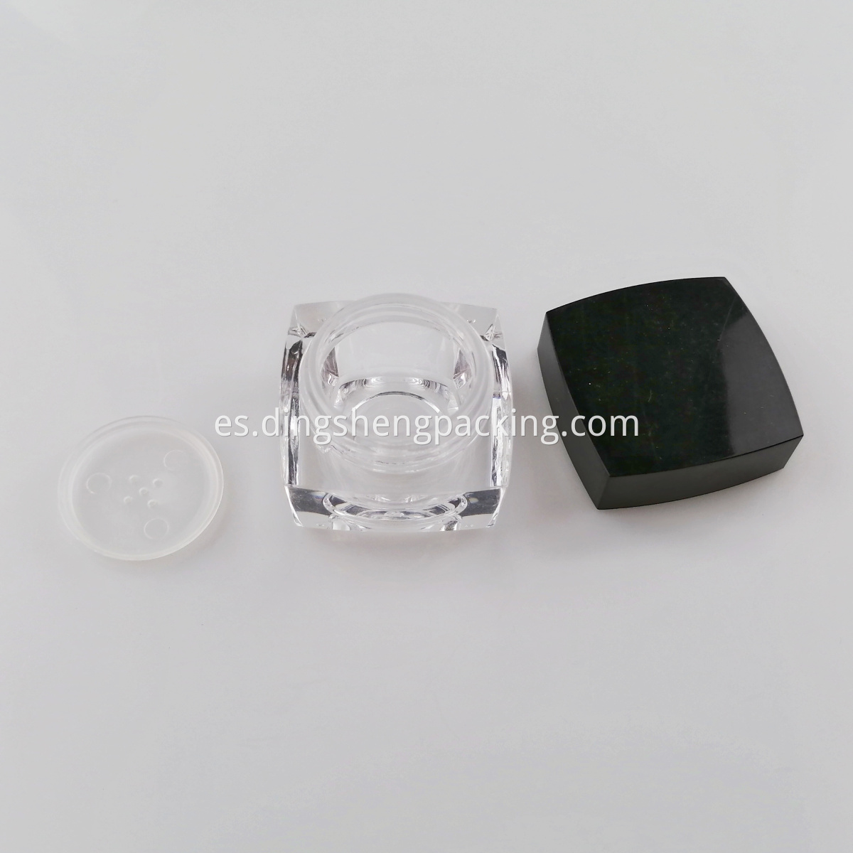 Square Acrylic Cosmetic Cream Clear Plastic Jar